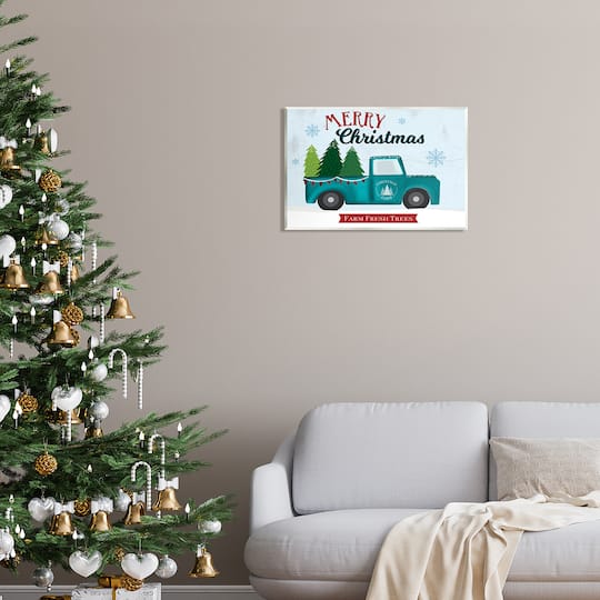 Stupell Industries Merry Christmas Farm Fresh Trees Sign Wall Plaque Art